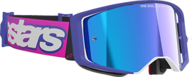 ALPINESTARS GOGGLES Supertech Vision Goggle - Vista - Purple Fluo/Pink - Blue Mirror Lens 5100226-3152