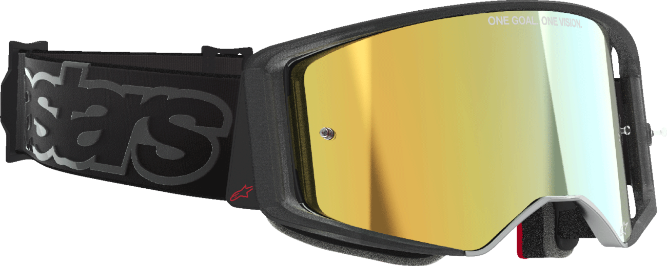 ALPINESTARS GOGGLES Supertech Vision Goggle - Vista - Black - Gold Mirror Lens 5100226-1581
