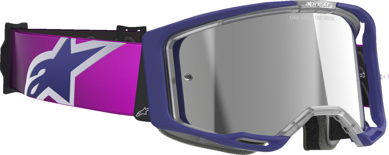 ALPINESTARS GOGGLES Vision 8 Goggle - Corp - Purple/Light Gray - Silver Mirror Lens 5101625-3153