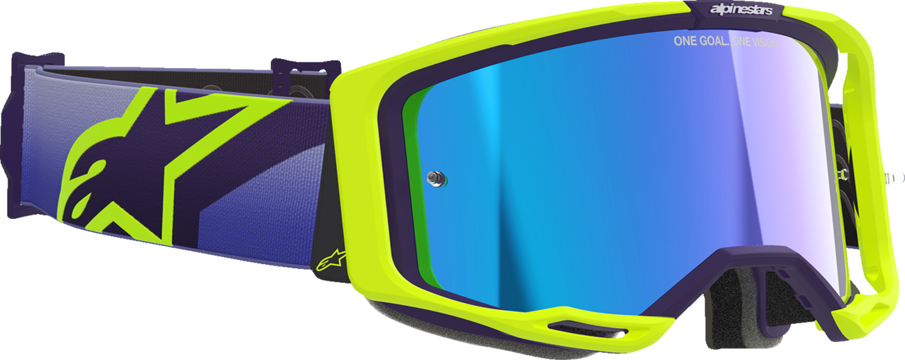 ALPINESTARS GOGGLES Vision 8 Goggle - Corp - Purple/Yellow Fluo - Blue Mirror Lens 5101625-3161