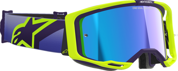 ALPINESTARS GOGGLES Vision 8 Goggle - Corp - Purple/Yellow Fluo - Blue Mirror Lens 5101625-3161