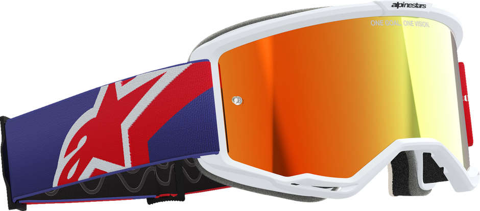 ALPINESTARS GOGGLES Vision 5 Goggle - Corp - Red/Purple - Red Mirror Lens 5101825-3154