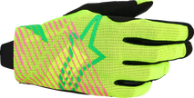 ALPINESTARS Radar Pro Gloves - Green/Fluo Yellow/Fluo Pink - Small 3560325-6025-S