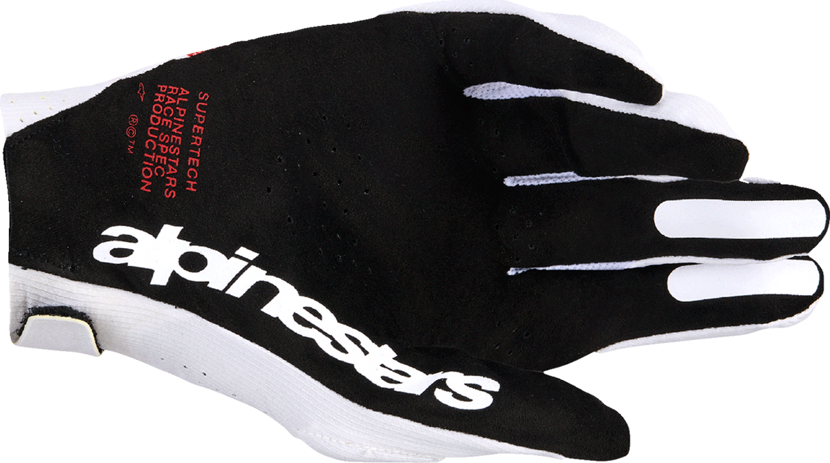 ALPINESTARS Supertech MX Gloves - White/Black/Fire Red - 2XL 3560526-2063-2X