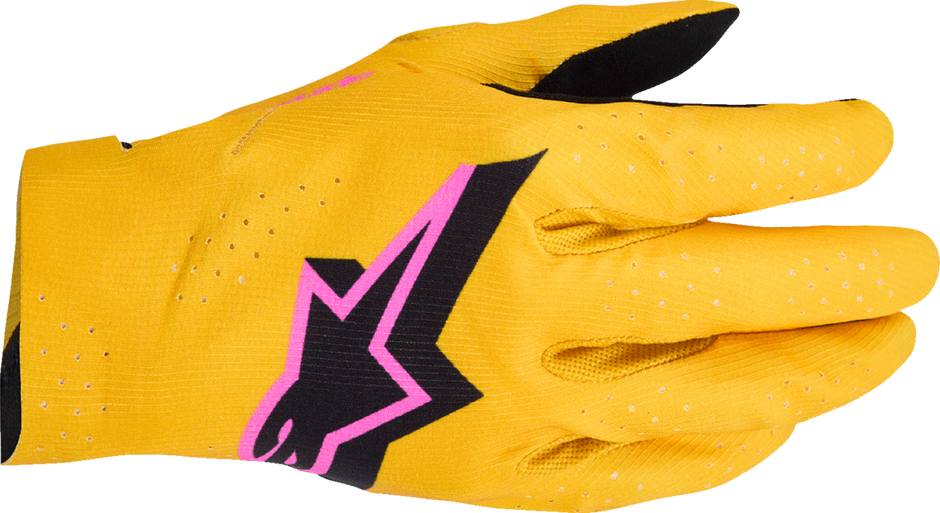 ALPINESTARS Supertech MX Gloves - Gold/Black/Fluo Pink - Large 3560526-5005-L