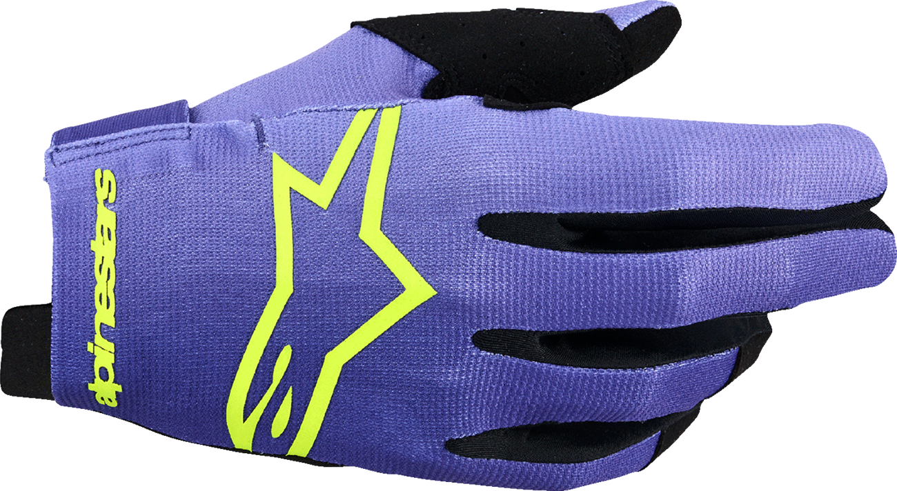 ALPINESTARS Radar Gloves - Purple/Fluo Yellow - Large 3561824-3175-L