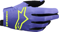 ALPINESTARS Radar Gloves - Purple/Fluo Yellow - Large 3561824-3175-L