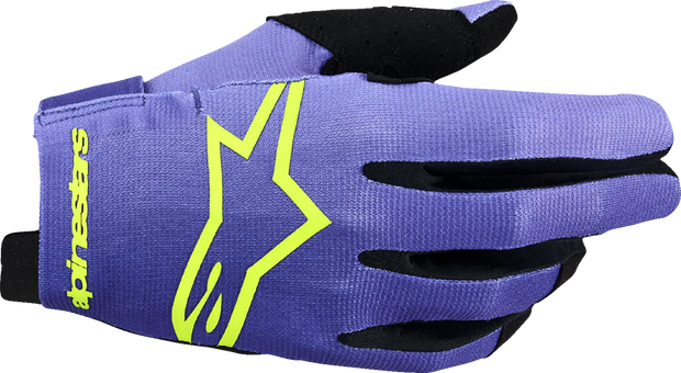 ALPINESTARS Radar Gloves - Purple/Fluo Yellow - Large 3561824-3175-L