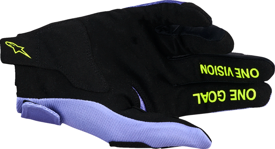 ALPINESTARS Radar Gloves - Purple/Fluo Yellow - Large 3561824-3175-L