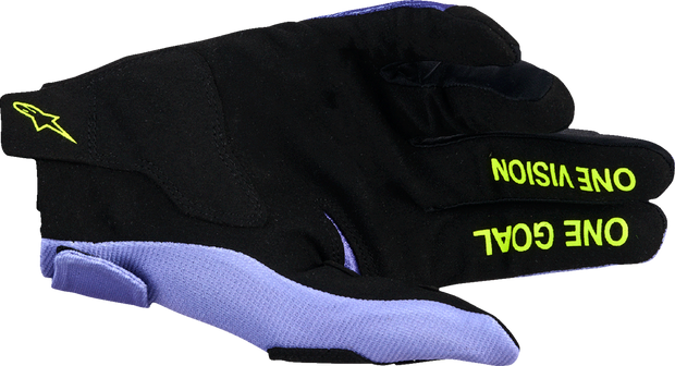 ALPINESTARS Radar Gloves - Purple/Fluo Yellow - Large 3561824-3175-L
