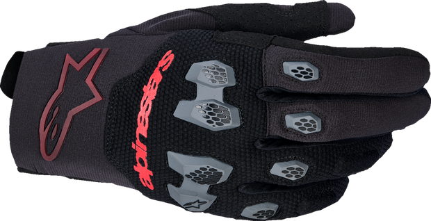 ALPINESTARS Pro-Dura Gloves - Black/Bright Red - Small 3560425-1303-S