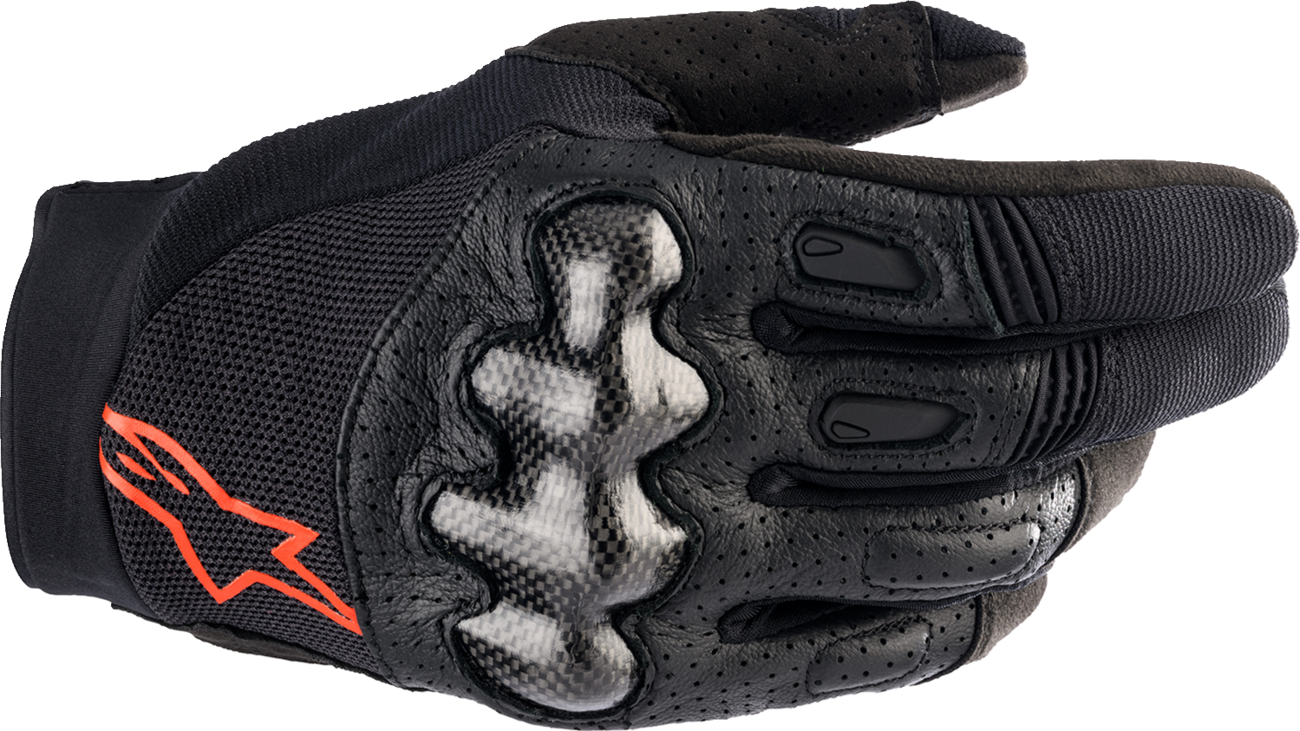 ALPINESTARS Megawatt V2 Gloves - Black/Fluo Red - 3XL 3565023-1030-3X