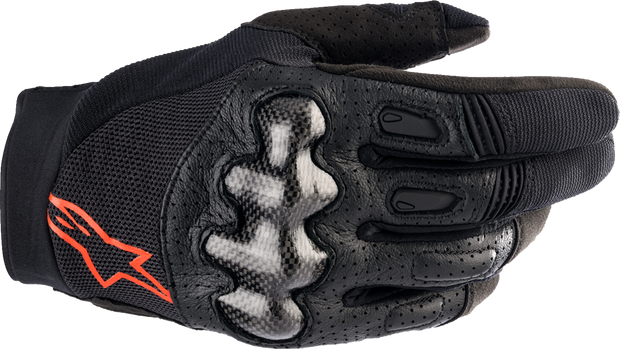 ALPINESTARS Megawatt V2 Gloves - Black/Fluo Red - 3XL 3565023-1030-3X