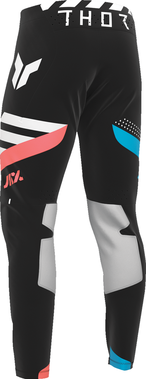 Black THOR Sportmode Synth Pants for off-road ATV riding, US size 33, featuring durable motocross-style design.