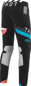 Black THOR Sportmode Synth Pants for off-road ATV riding, US size 33, featuring durable, sporty motorcycle-style design.
