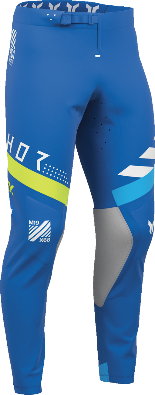 Blue THOR Sportmode Synth ATV pants in US size 33, featuring offroad riding design and durable fabric for motocross and off-road riding.