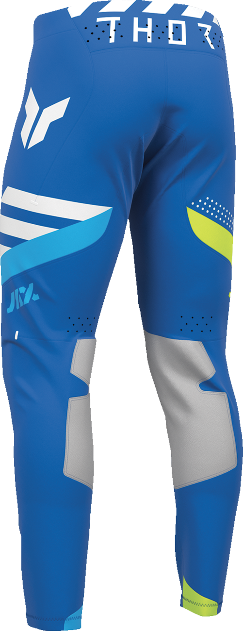 Blue THOR Sportmode Synth offroad ATV pants in US size 33, featuring durable material and sporty design for off-road riding.