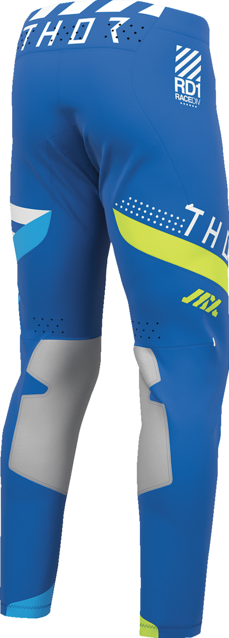 Blue THOR Sportmode Synth offroad ATV pants with US size 33, designed for durable motocross and ATV riding.