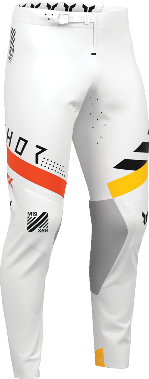White THOR Sportmode Synth Pants for offroad ATV riding, size US 33, with durable fabric and sporty design.