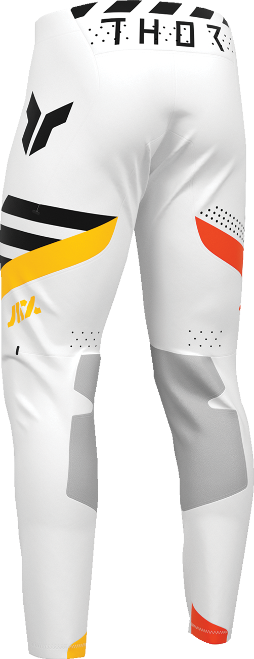 White THOR Sportmode Synth Pants for offroad ATV riding, US size 33, lightweight and durable motorcycle apparel.