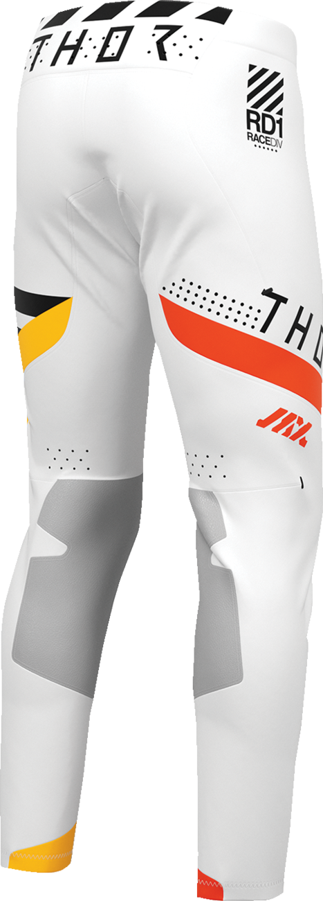 White THOR Sportmode Synth Pants for offroad ATV riding, US size 33, designed for durability and comfort.