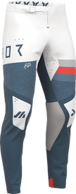THOR Sportmode League Pants for offroad ATV riding, blue and white, US size 32, durable motocross apparel.