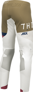 THOR Sportmode League ATV offroad pants in white and copper, US size 32, designed for motocross and ATV riding.
