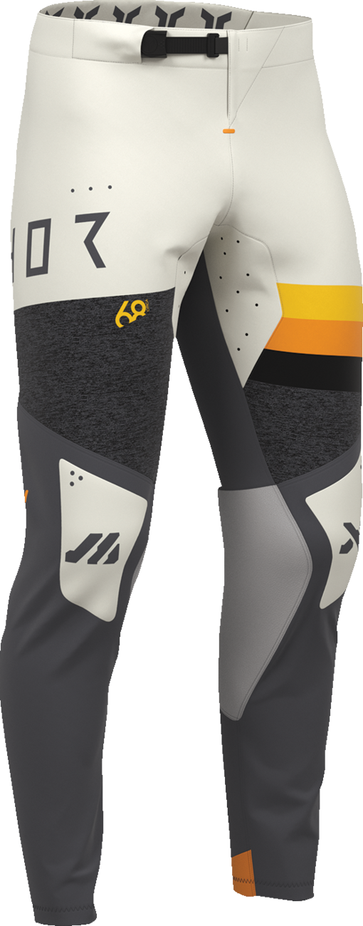 THOR Sportmode League ATV pants in charcoal and vintage white, US size 33, offroad ATV apparel with durable fabric and sporty design.