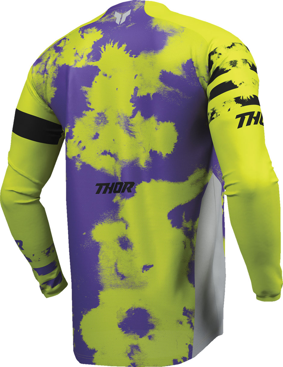THOR Youth Launchmode Bleach Jersey - Gray/Acid - XS 2912-2579