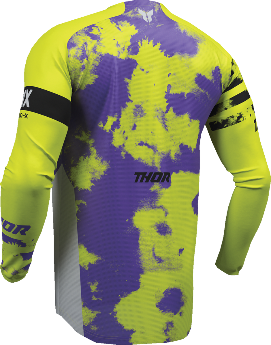 THOR Youth Launchmode Bleach Jersey - Gray/Acid - XS 2912-2579