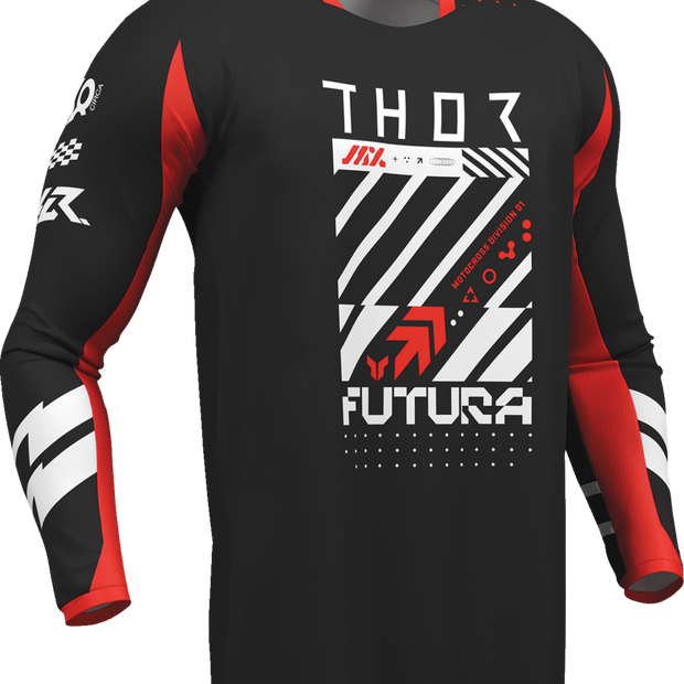 THOR Launchmode Futura Jersey - Black/Red - Large 2910-8414