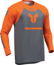 Men's THOR Ridemode Menace ATV jersey in charcoal, 4XL, lightweight offroad motocross apparel for offroad riding.
