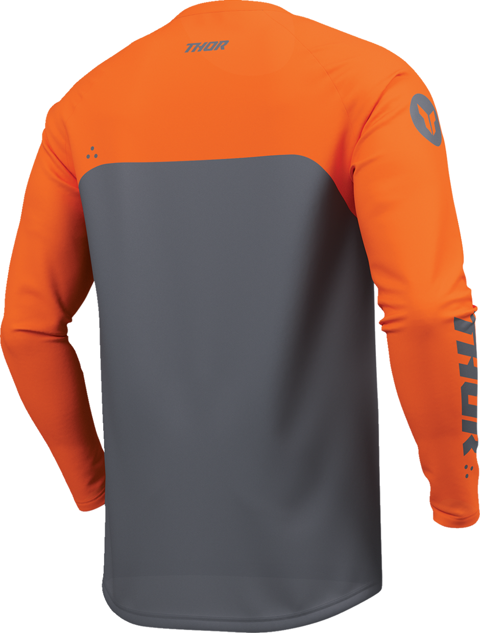 Men's THOR Ridemode Menace ATV jersey in charcoal, 4XL, offroad riding apparel with breathable fabric and bold design.