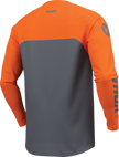 Men's THOR Ridemode Menace ATV jersey in charcoal, 4XL, offroad riding apparel with breathable fabric and bold design.