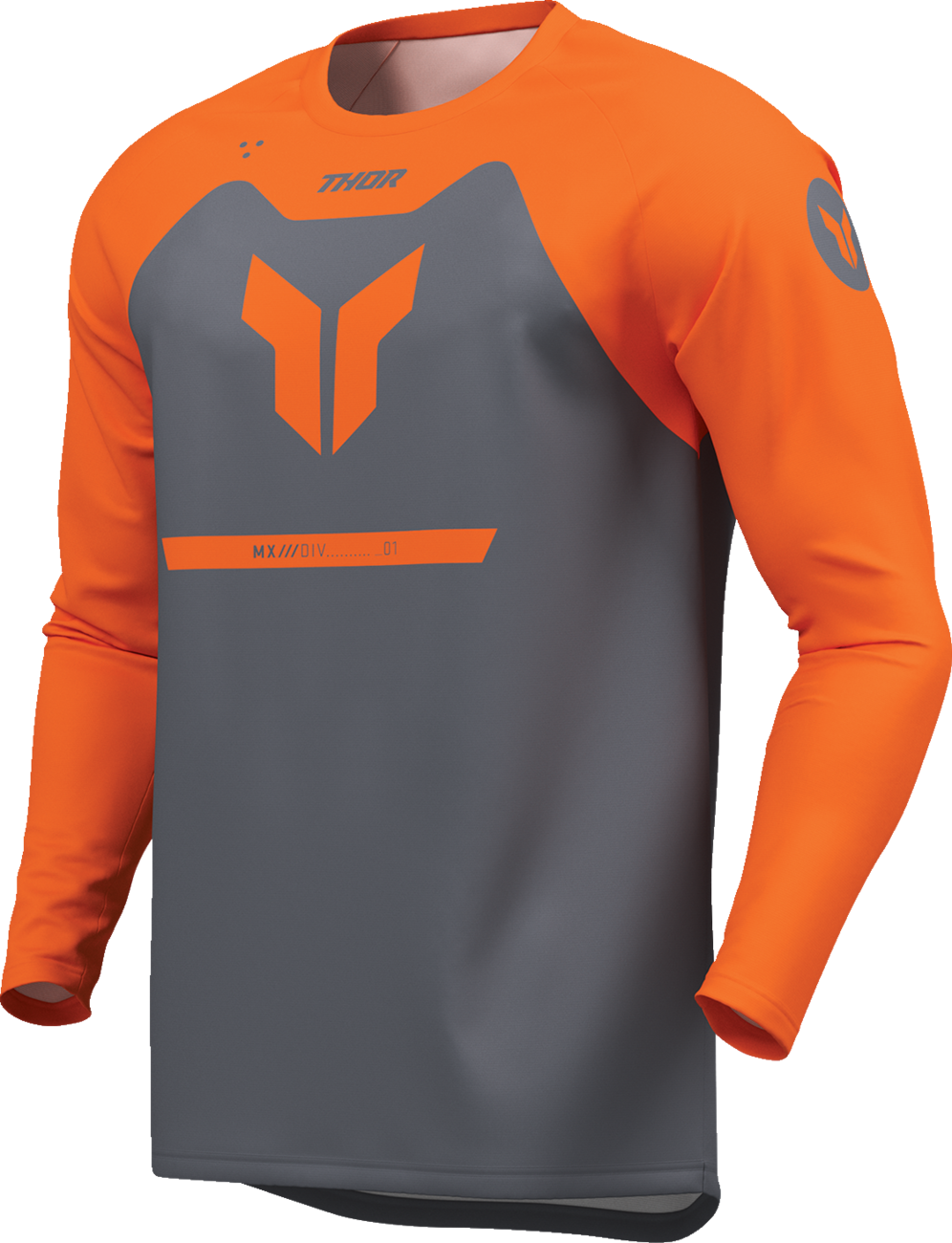 Men's THOR Ridemode Menace ATV jersey in charcoal, 4XL, offroad motocross apparel, with breathable fabric and bold design.