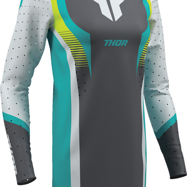 THOR Women's Sportmode Velocity Jersey - Gray/Aqua - XS 2911-0335
