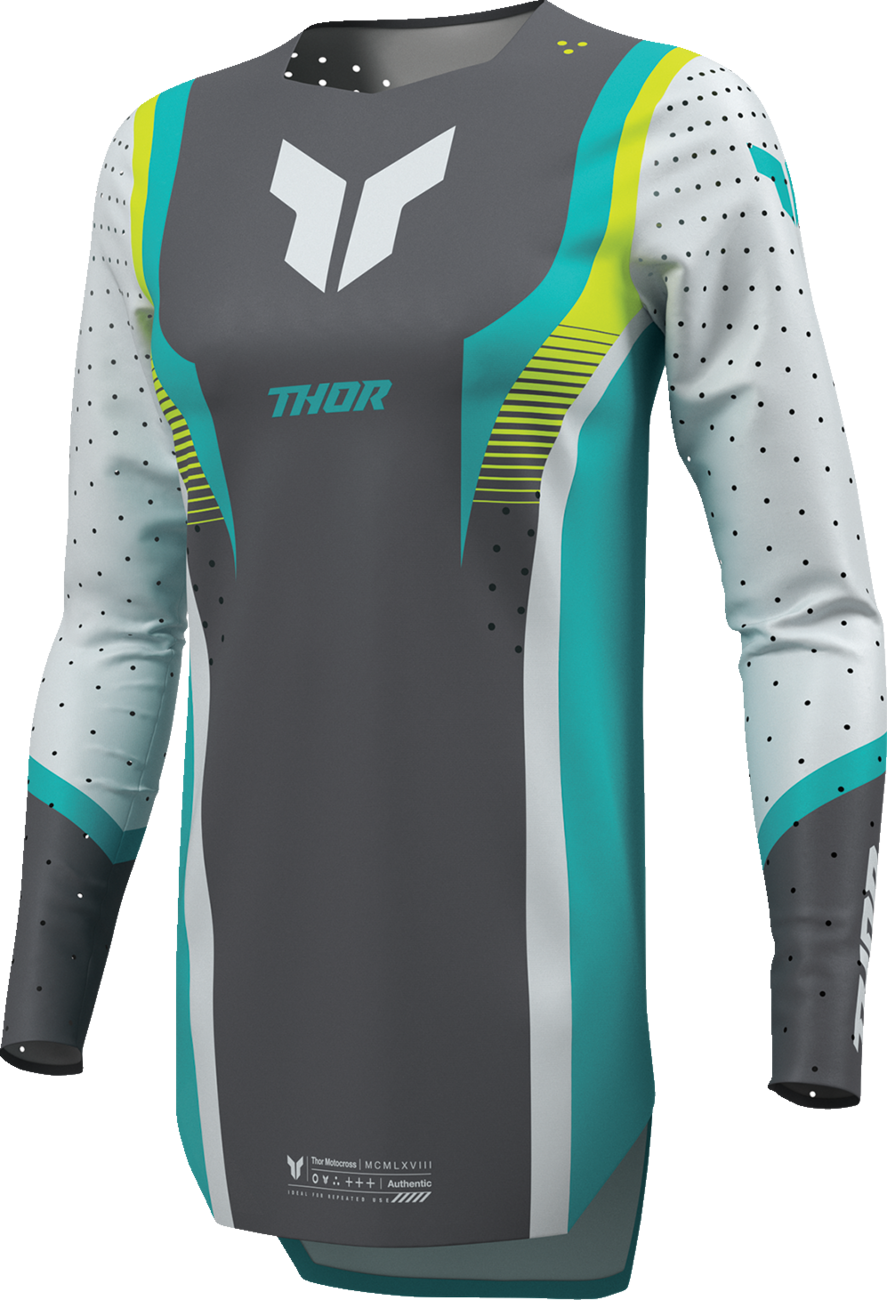 THOR Women's Sportmode Velocity Jersey - Gray/Aqua - XS 2911-0335