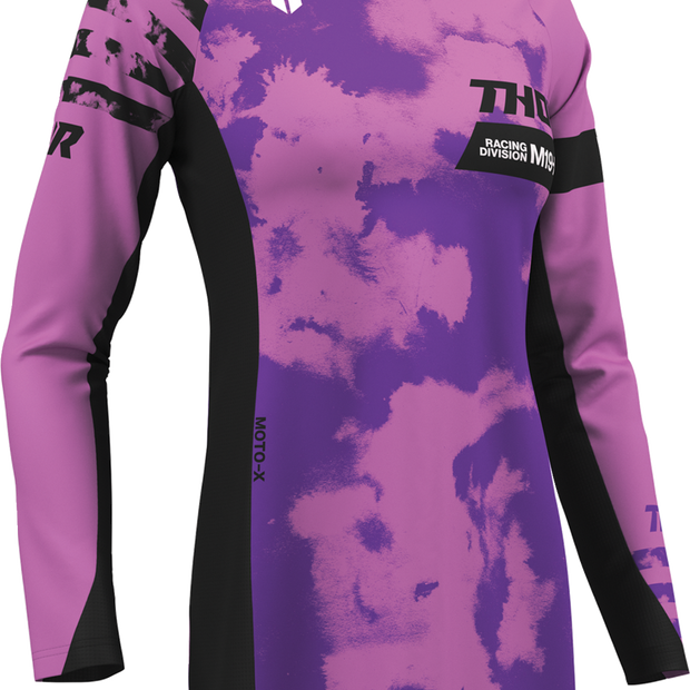 THOR Women's Launchmode Bleach Jersey - Black/Orchid - Small 2911-0341