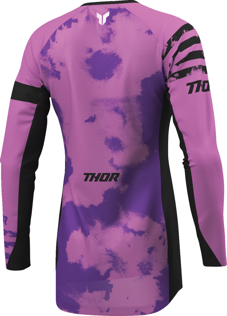 THOR Women's Launchmode Bleach Jersey - Black/Orchid - Small 2911-0341