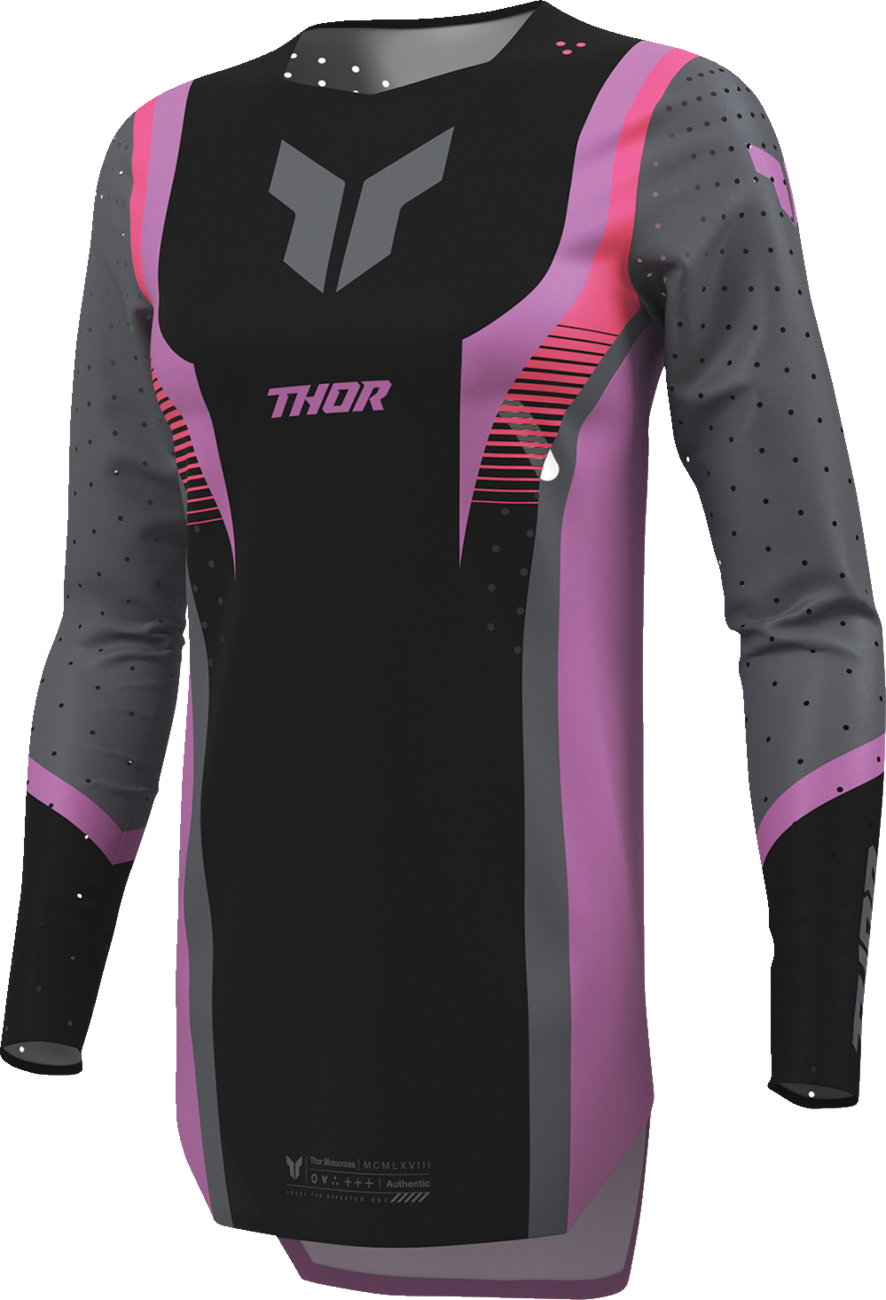 THOR Women's Sportmode Velocity Jersey - Black/Orchid - Small 2911-0331