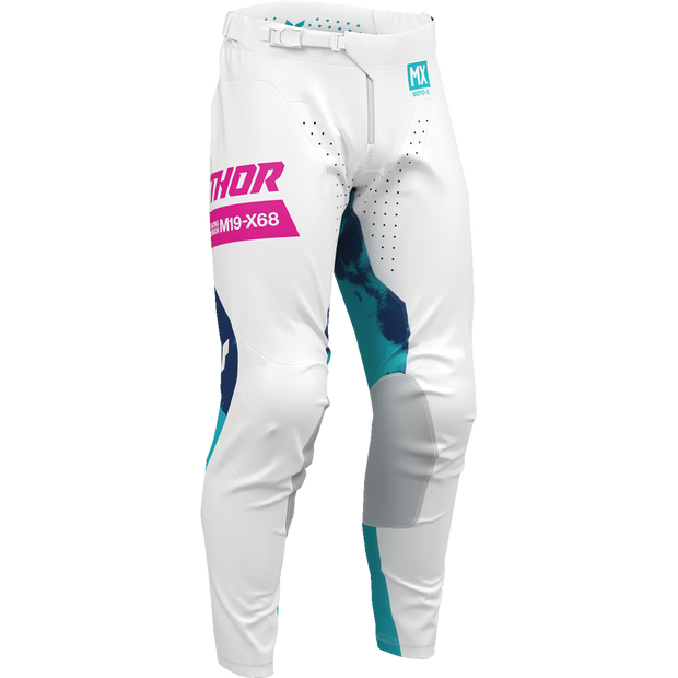 THOR Launchmode Bleach Pants - White/Aqua - US 30 2901-12313