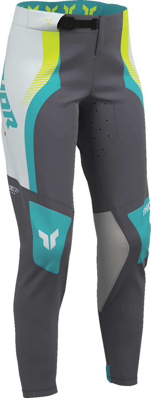 THOR Women's Sportmode Velocity Pants - Gray/Aqua - US 1/2 2902-0408