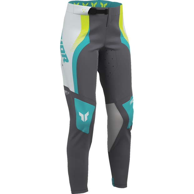 THOR Women's Sportmode Velocity Pants - Gray/Aqua - US 1/2 2902-0408