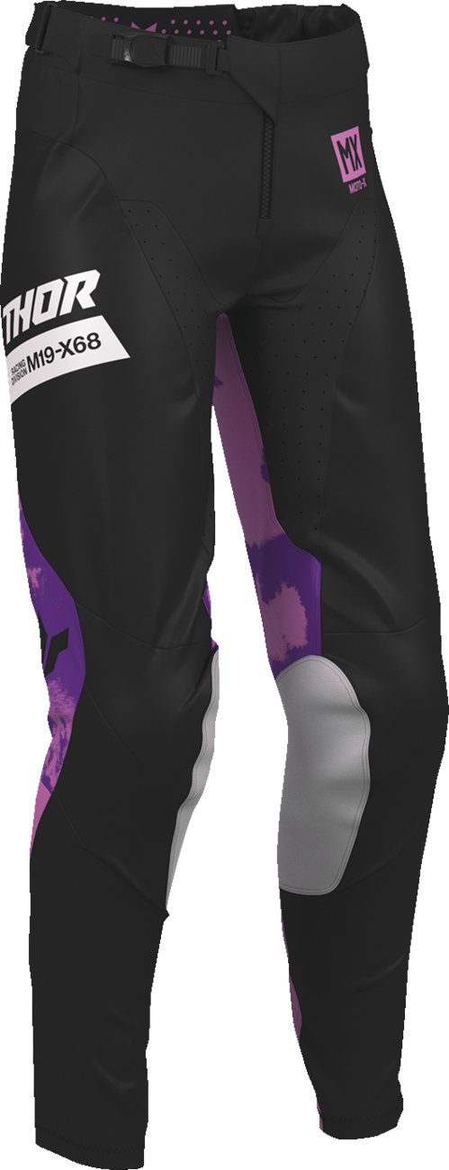 THOR Women's Launchmode Bleach Pants - Black/Orchid - US 00/0 2902-0423