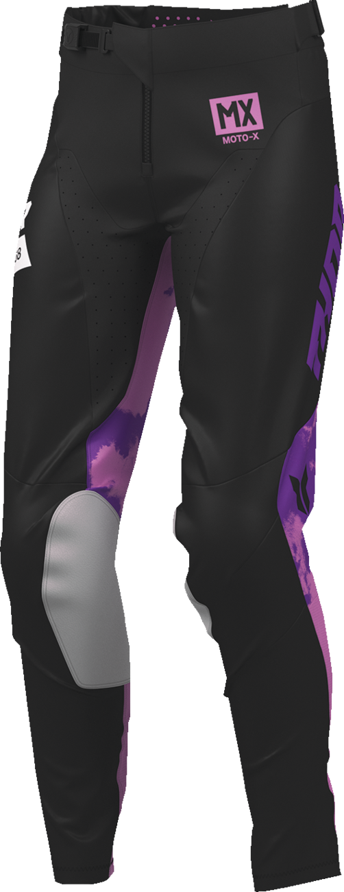 THOR Women's Launchmode Bleach Pants - Black/Orchid - US 00/0 2902-0423