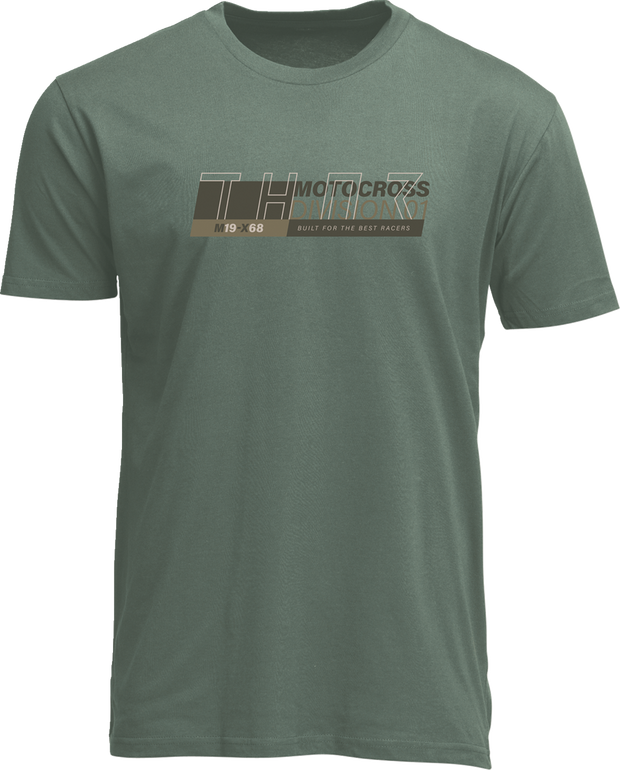 OLIVE THOR Converge T-Shirt in XL, casual men's apparel with a classic fit and logo design, front view.