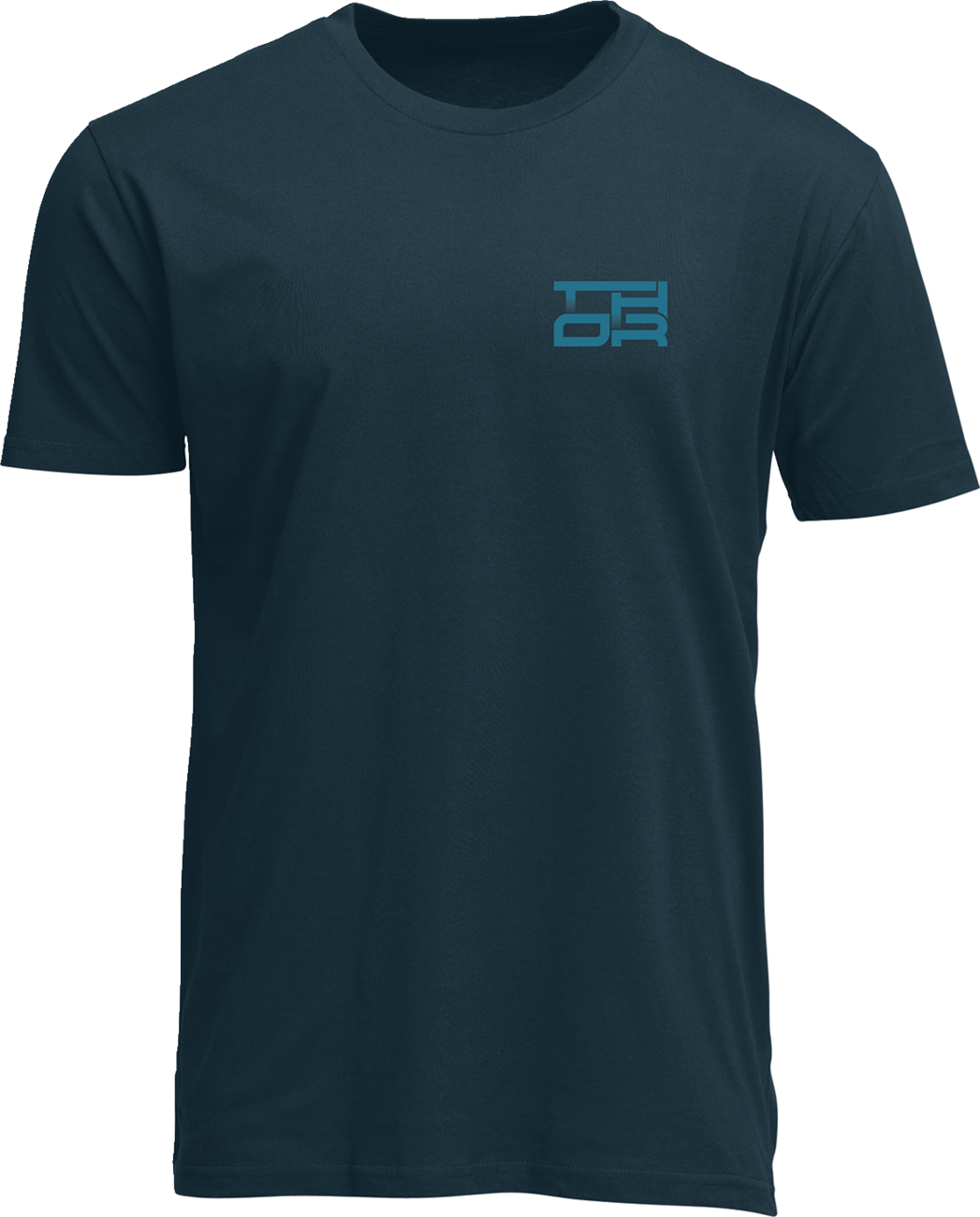 Navy THOR Section T-Shirt in small size, casual short-sleeve shirt with crew neck and logo detail, displayed flat.