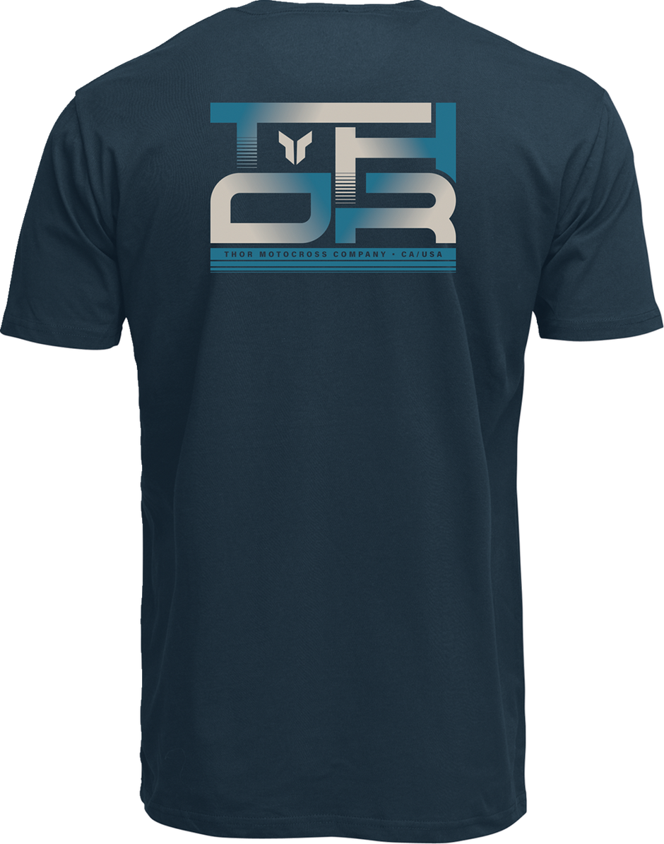 Navy THOR Section T-Shirt in small size, casual apparel with a simple design, displayed on a plain background.
