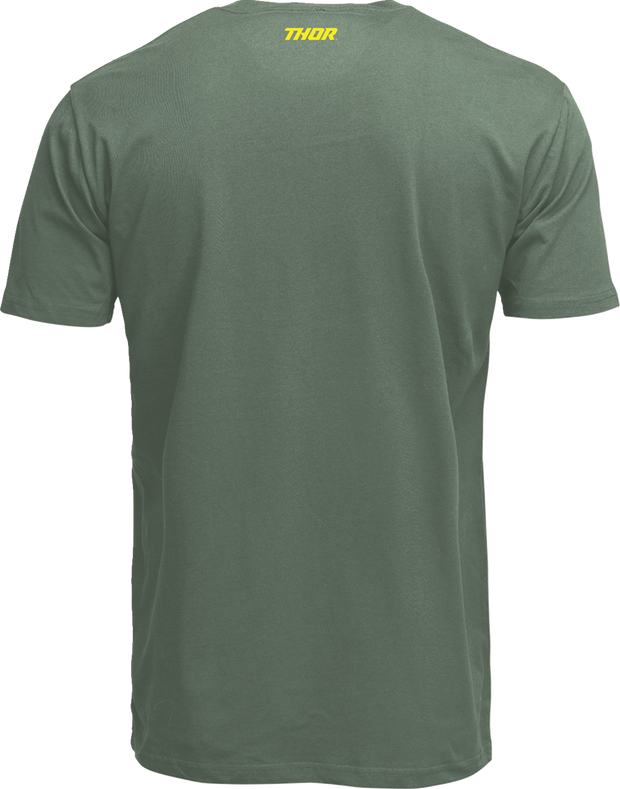 Olive THOR Warp T-Shirt in large size from Casual Apparel Group, featuring a comfortable fit and casual style.