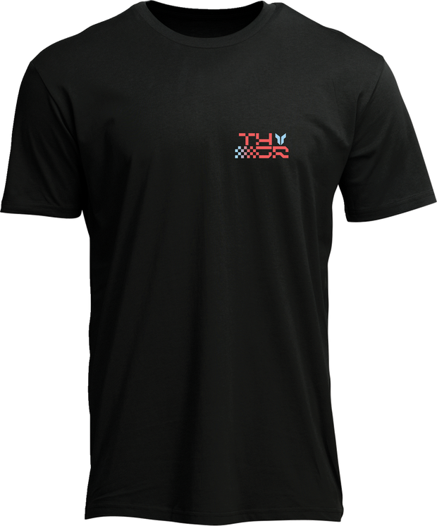 Black THOR Vantage T-Shirt in small size, casual men's apparel, soft fabric and classic fit, shown on a plain background.